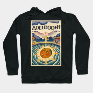 Adelboden, Switzerland, Vintage Travel Ski Poster Hoodie